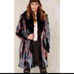 Nasty Gal Presley Faux Fur Jacket